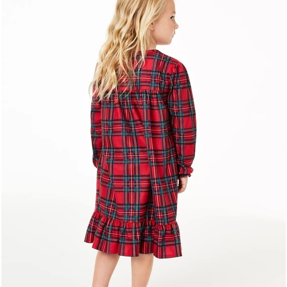 Family Pajamas Matching Kids Brinkley Plaid Family Pajama Nightgown, size 8 - Picture 4 of 4